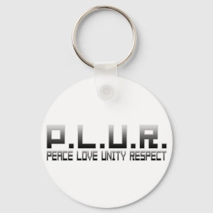 PLUR - Peace Love Unity Respect Key Ring