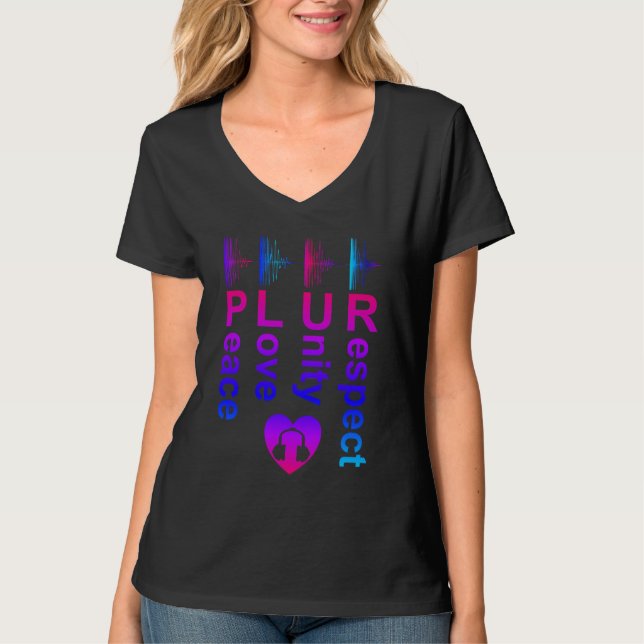PLUR (Peace Love Unity Respect) T-Shirt (Front)
