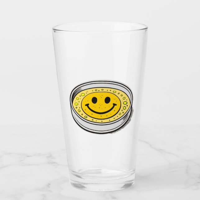 Pluribus Happiness Smiley Face Glass (Front)