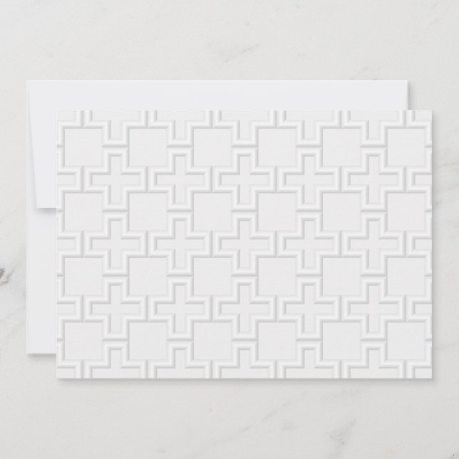 Plus Embossed Surface Pattern Greeting Card (Back)