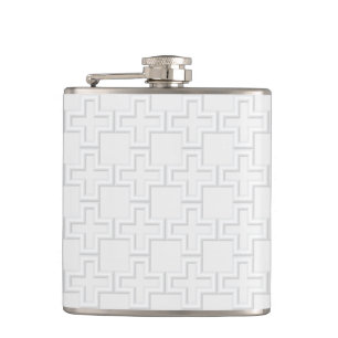 Plus Embossed Surface Pattern Hip Flask