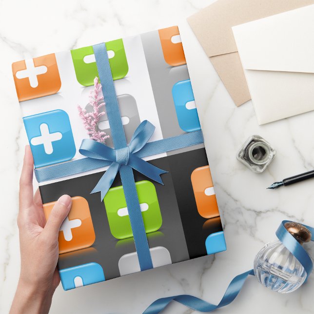 Plus Icons Wrapping Paper (Creator Uploaded)