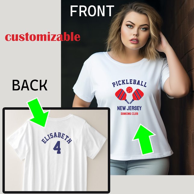 Plus size Back and front print pickleball T-Shirt (Plus size Back and front print pickleball T-Shirt)