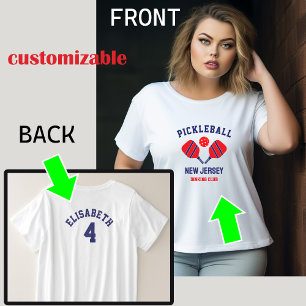 Plus size Back and front print pickleball T-Shirt