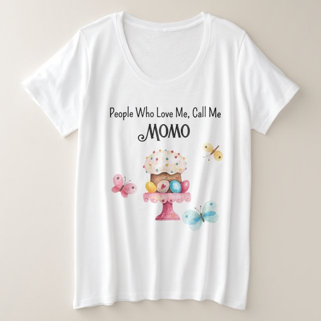 Plus Size Butterflies Easter Cake Comfy T-Shirt (Design Front)