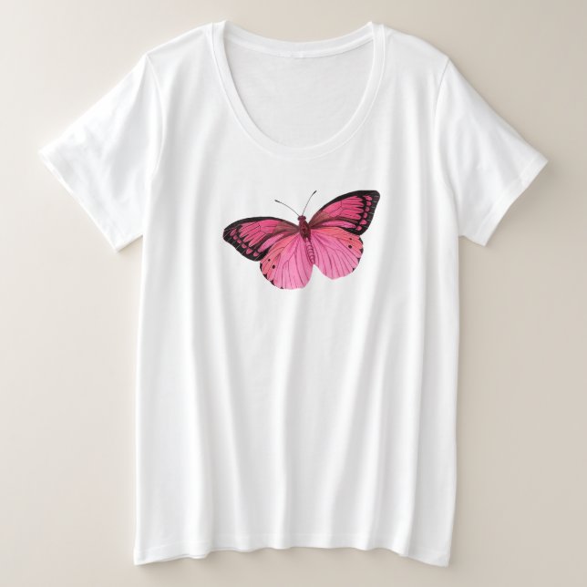 PLUS SIZE COTTON TEE SHIRT WITH CUSTOM NAME (Design Front)