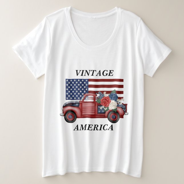 Plus Size Fourth of July t-Shirt (Design Front)