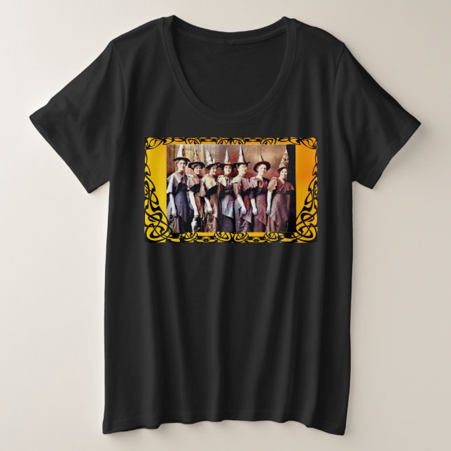 plus size Mischief and Magic Witch T-shirt (Design Front)