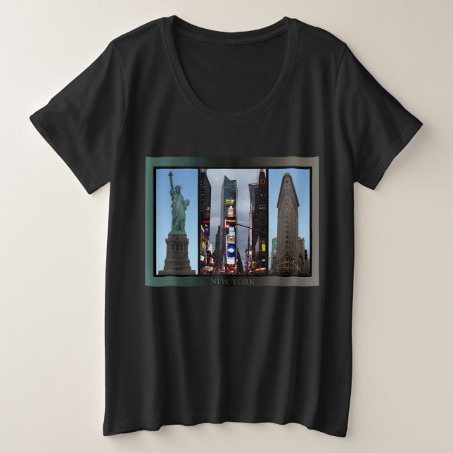 Plus Size New York Souvenir T-Shirt - Customisable (Design Front)