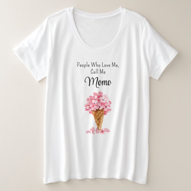 Plus Size Pink Hydrangeas Valentines Comfy T-Shirt Plus Size T-Shirt (Design Front)