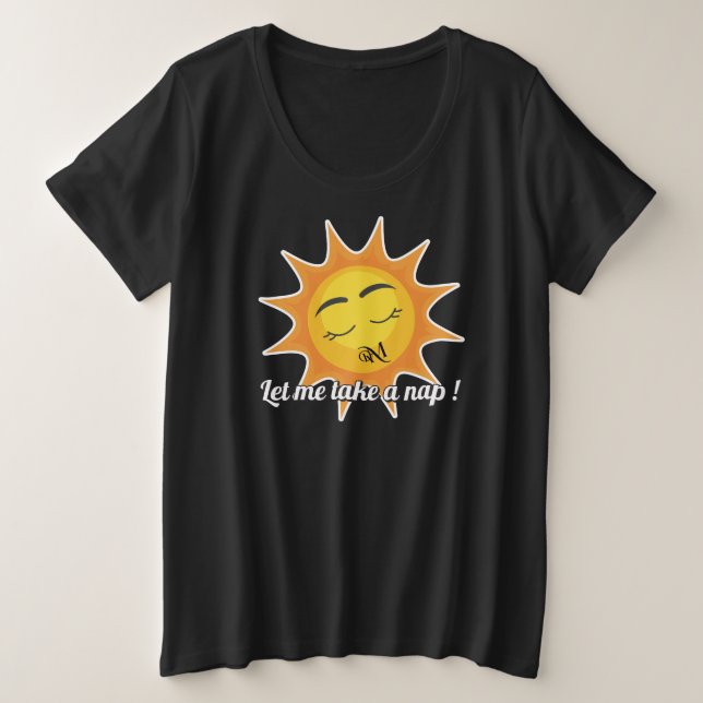 Plus Size T-Shirt : Take a Nap (black) (Design Front)