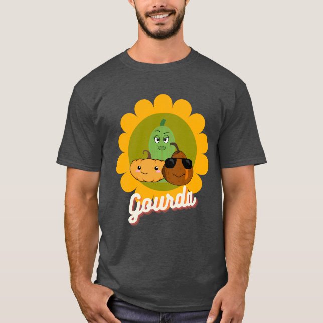 Plus Size Tee with Pumpkin & Gourd Pun Halloween (Front)