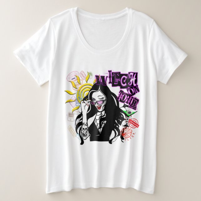 Plus size witch T-Shirt (Design Front)