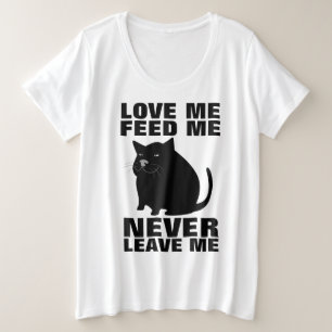 PLUS SIZE WOMENS FUNNY FAT CAT T-SHIRT