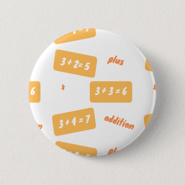 Plus three learning 6 cm round badge (Front)