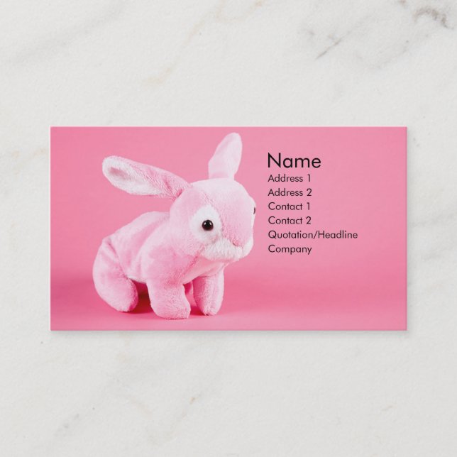 Plush Bunny Profile Card (Front)