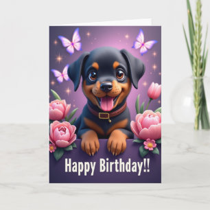Plush Dog Birthday Card