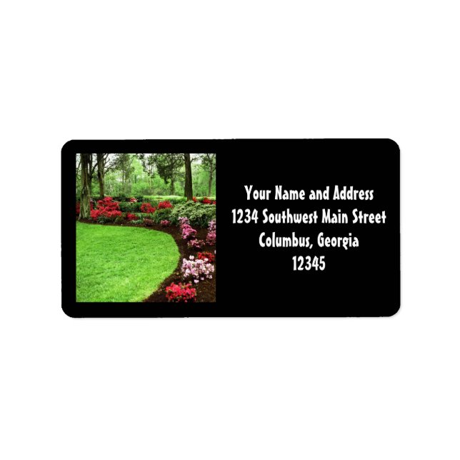 Plush Green Landscape Lawn Care Business Label (Front)