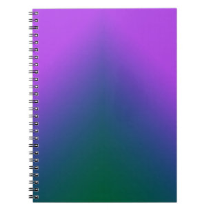 Plush Peacock Ombre Spiral Notebook