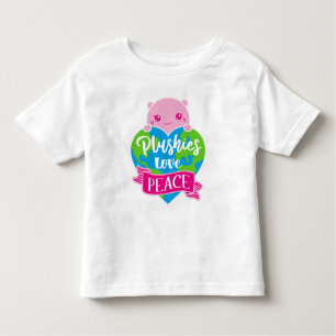 Plushies Love Peace   Cute Kawaii Heart Earth Toddler T-Shirt