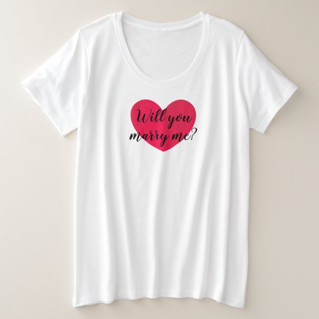 plussize marry me? tee by dalDesignNZ (4xl) (Design Front)