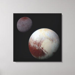 Pluto & Charon 9th or Dwarf Planet Solar System Canvas Print