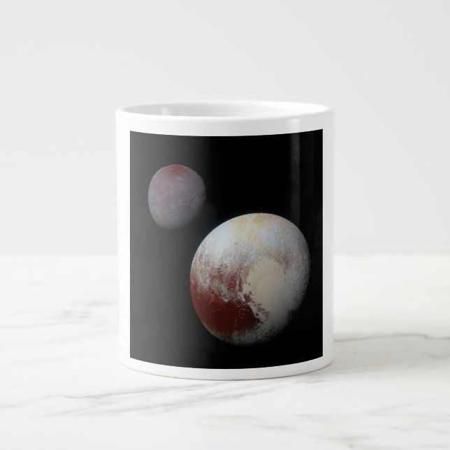 Pluto & Charon 9th or Dwarf Planet Solar System Large Coffee Mug (Front)