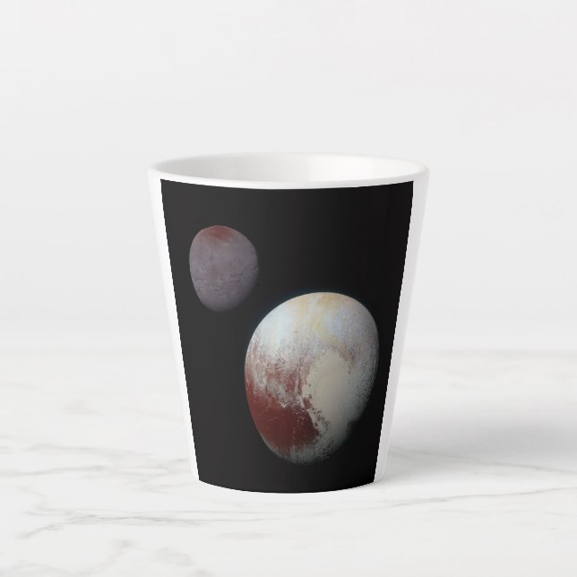 Pluto & Charon 9th or Dwarf Planet Solar System Latte Mug (Front)
