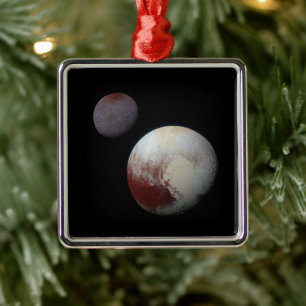 Pluto & Charon 9th or Dwarf Planet Solar System Metal Tree Decoration
