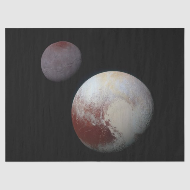 Pluto & Charon 9th or Dwarf Planet Solar System Tissue Paper (Front)