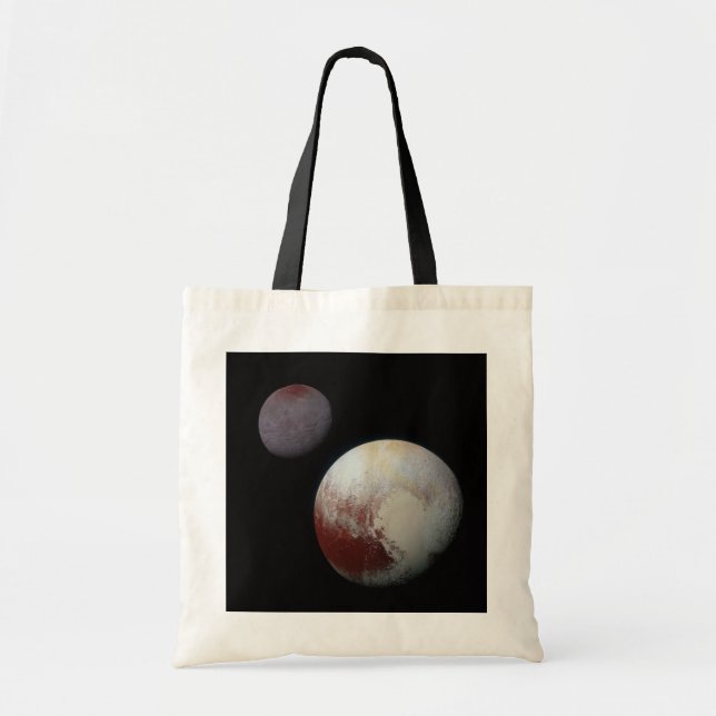 Pluto & Charon 9th or Dwarf Planet Solar System Tote Bag (Front)