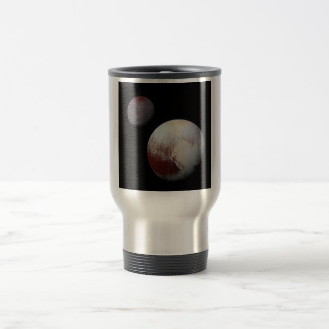 Pluto & Charon 9th or Dwarf Planet Solar System Travel Mug (Center)