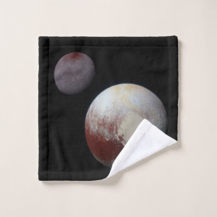 Pluto & Charon 9th or Dwarf Planet Solar System Wash Cloth