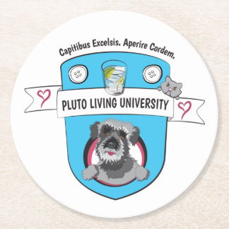 Pluto Living University Round Paper Coaster