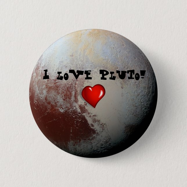 Pluto lovers 6 cm round badge (Front)