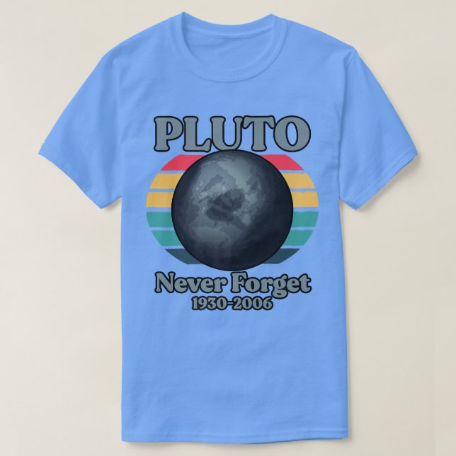 Pluto Never Forget 1930-2006  T-Shirt (Design Front)