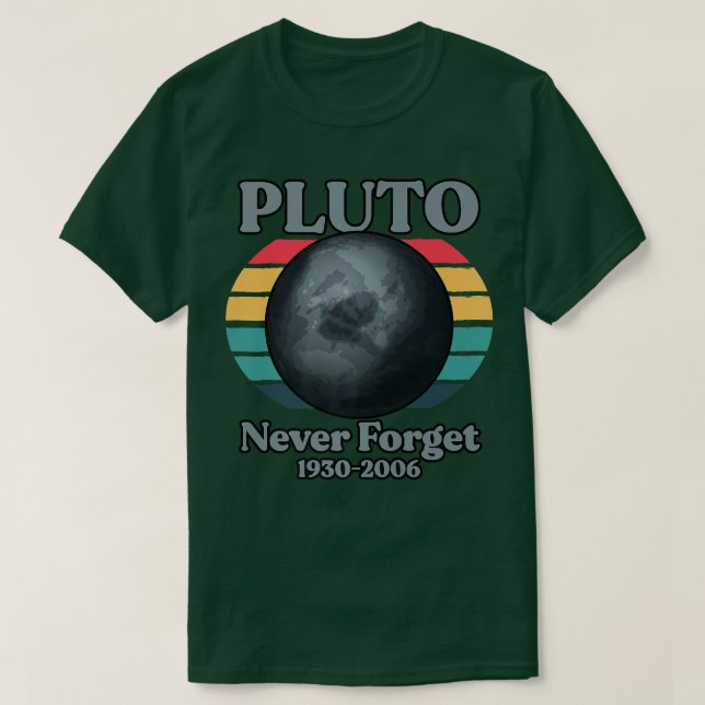 Pluto Never Forget 1930-2006 T-Shirt (Design Front)