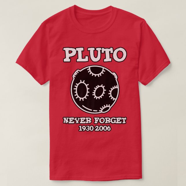 Pluto Never Forget 1930-2006 T-Shirt (Design Front)