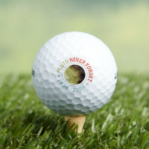 Pluto Never Forget 1930-2006 Vintage Planet Retro Golf Balls