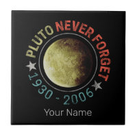 Pluto Never Forget 1930-2006 Vintage Planet Retro