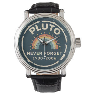 Pluto Never Forget 1930-2006 Vintage Retro Space Watch
