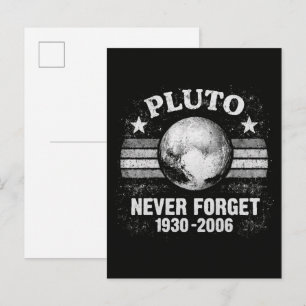 Pluto Never Forget Announcement Postcard