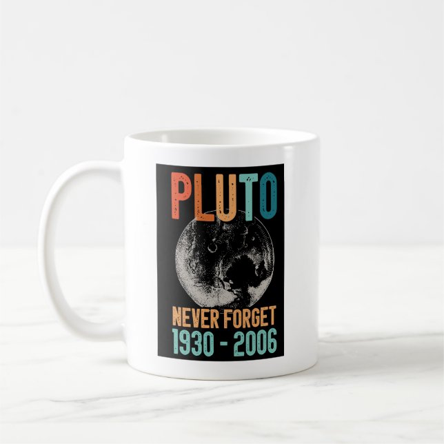 Pluto Never Forget Coffee Mug (Left)