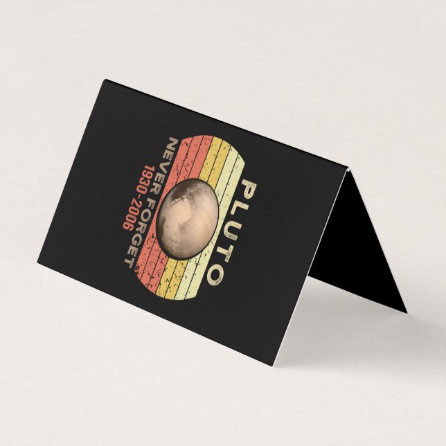pluto never forget, eris, moon, astronomy, astrono business card (Front)