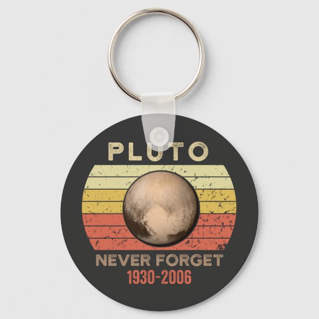 pluto never forget, eris, moon, astronomy, astrono key ring (Front)