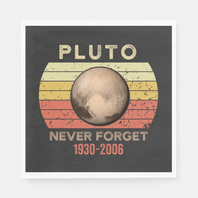 pluto never forget, eris, moon, astronomy, astrono napkin (Front)