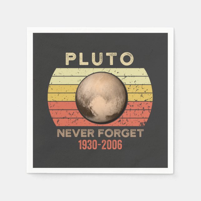 pluto never forget, eris, moon, astronomy, astrono napkin (Front)