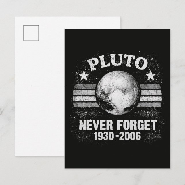 Pluto Never Forget Invitation Postcard (Front/Back)