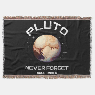 Pluto Never Forget Throw Blanket