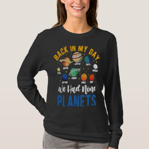 Pluto Nine Planets Astronomy Telescope Cosmology T-Shirt
